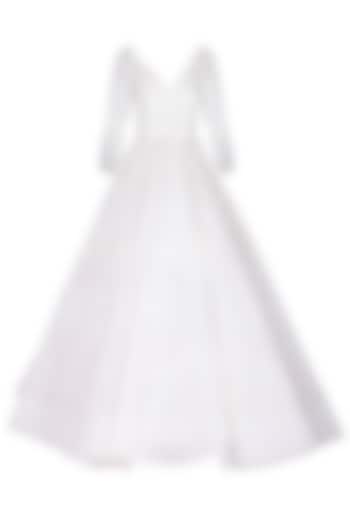 White Embroidered Ball Bridal Gown by AMIT GT at Pernia's Pop Up Shop